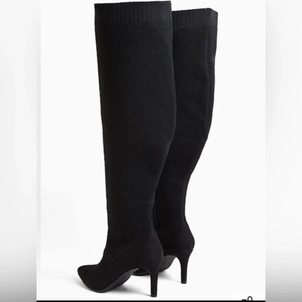 LOWEST🌺 NEW IN BOX TORRID Sz7 WIDE CALF+WIDE WIDTH STRETCH OVER THE KNEE BOOTS